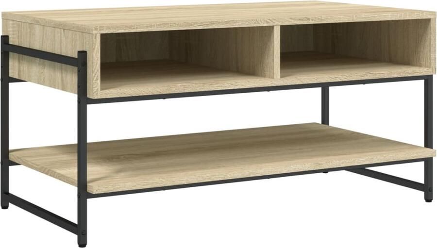 FIONERA Salontafel 90x50x45 cm bewerkt hout sonoma eikenkleurig