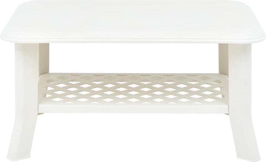 FIONERA Salontafel 90x60x46 cm kunststof wit