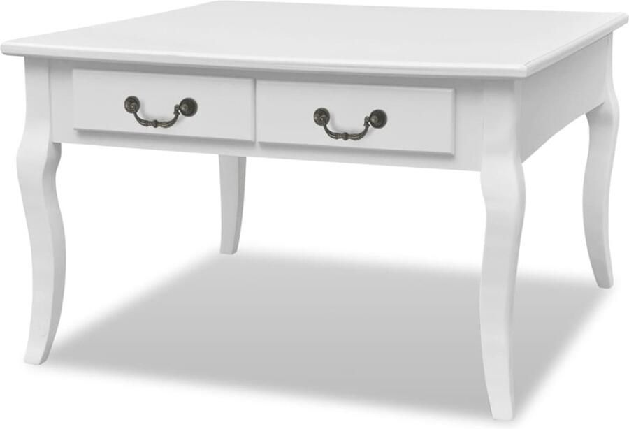 FIONERA Salontafel met 4 lades wit