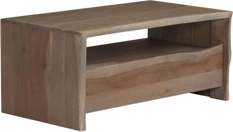 FIONERA Salontafel met natuurlijke rand 90x50x40 cm acaciahout grijs