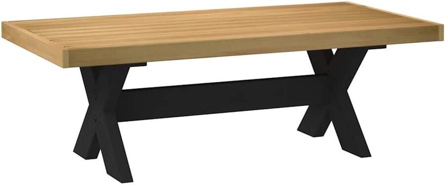 FIONERA Salontafel NOAIN X-vormige poten 120x60x40 cm massief hout