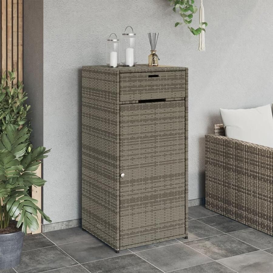 FIONERA Tuinkast 110x55x60 5 cm poly rattan bruin