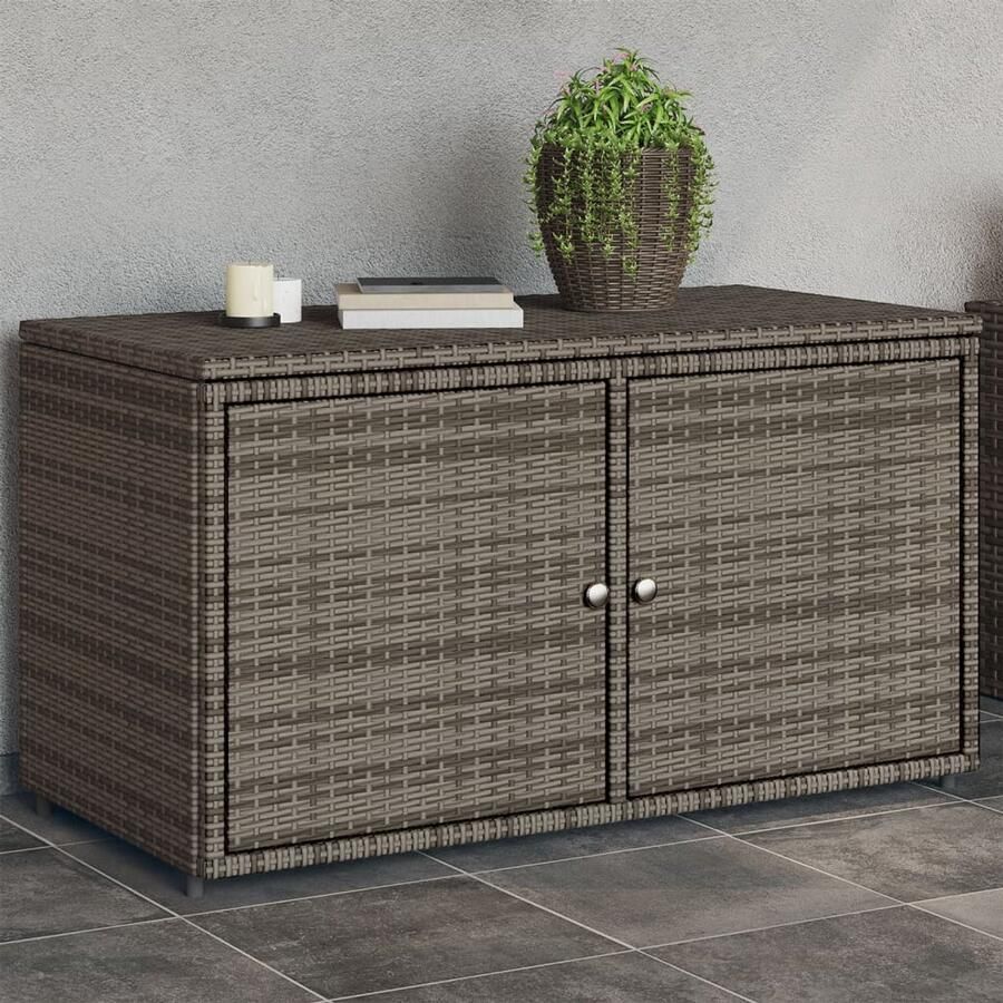 FIONERA Tuinkast 110x55x60 5 cm poly rattan grijs