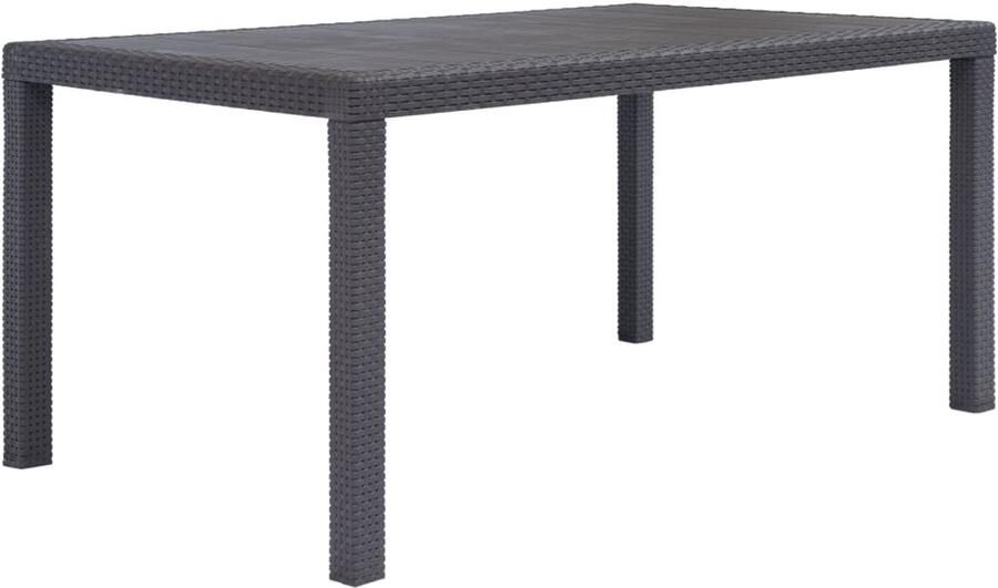 FIONERA Tuintafel 150x90x72 cm rattan-look kunststof bruin