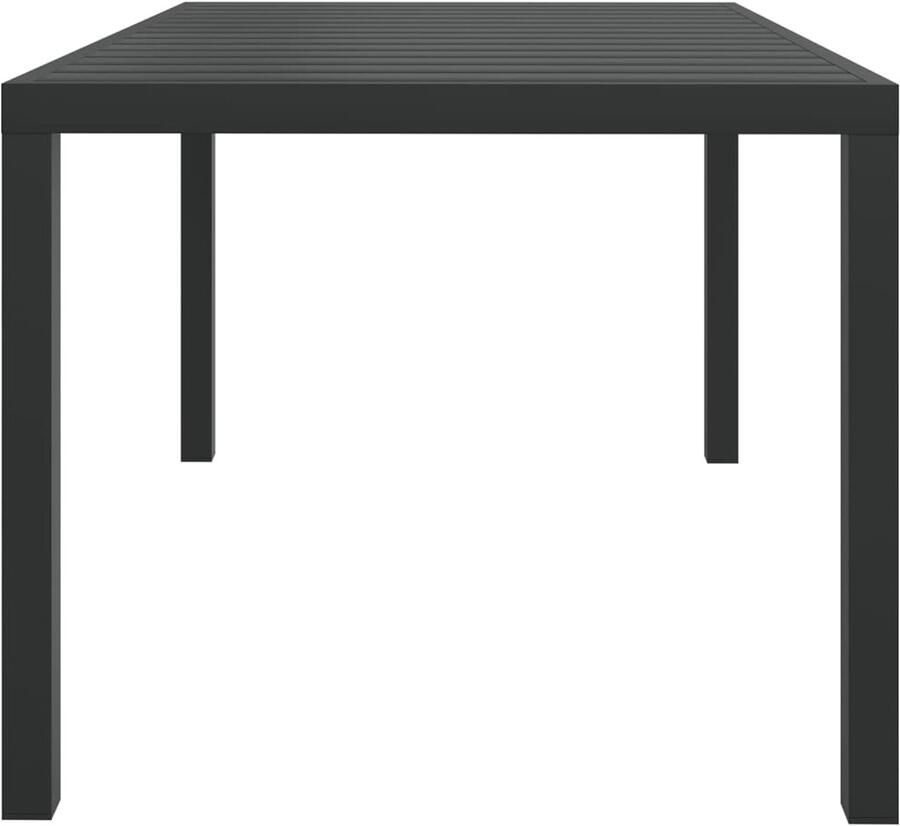 FIONERA Tuintafel 150x90x74 cm aluminium en HKC zwart