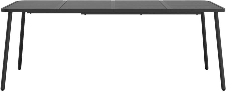 FIONERA Tuintafel 200x100x71 cm staal antracietkleurig