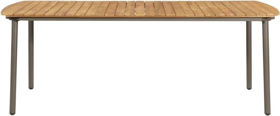 FIONERA Tuintafel 200x100x72 cm massief acaciahout en staal