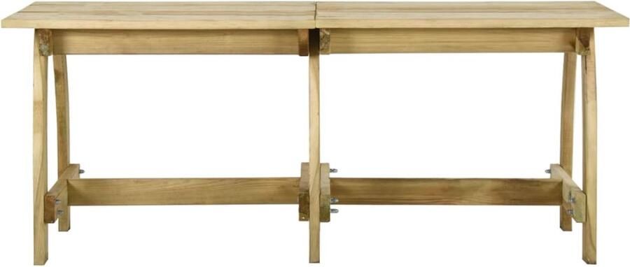 FIONERA Tuintafel 220x74x75 cm ge?mpregneerd grenenhout