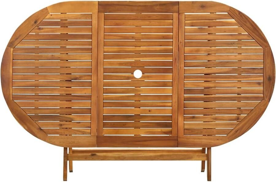 FIONERA Tuintafel inklapbaar 160x85x75 cm massief acaciahout