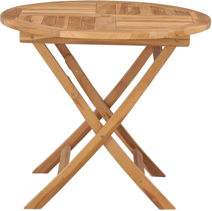 FIONERA Tuintafel inklapbaar 85x76 cm massief teakhout