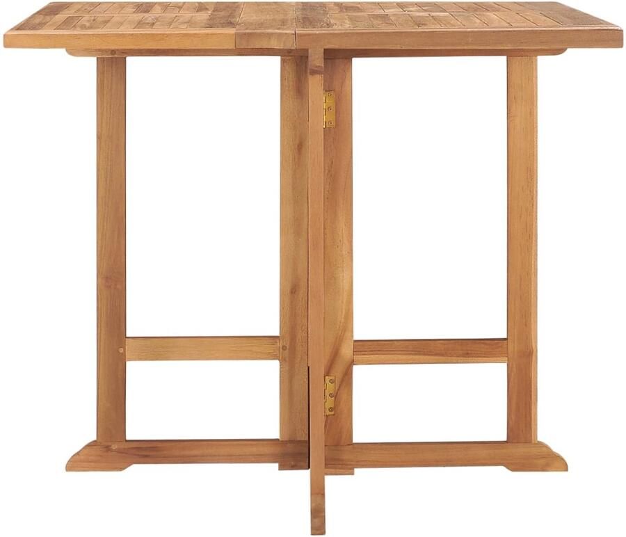 FIONERA Tuintafel inklapbaar 90x90x75 cm massief teakhout