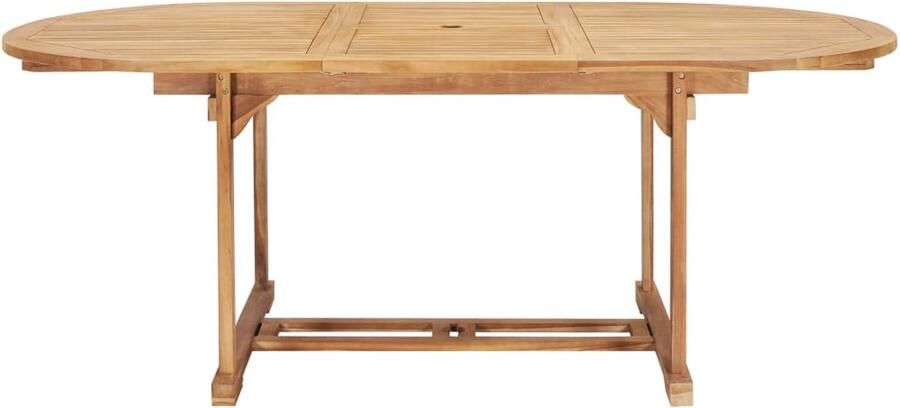 FIONERA Tuintafel verlengbaar 150-200x100x75 cm massief teakhout