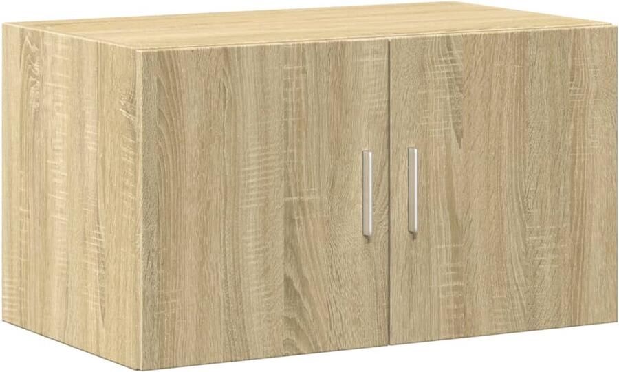 The Living Store Wandkast 70x42 5x40 cm bewerkt hout sonoma eikenkleurig Hangkast Wandkast Houten Kast Opbergkast Salontafel - Foto 2