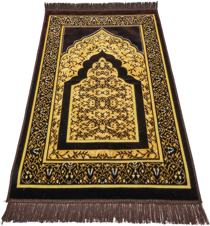 Firaset Islamitische Gebedskleed – Turkse Zachte Dunne Gebedsmat – Janamaz Sajada – Inclusief Gebedskralen – Ramadan & Eid Geschenk voor Mannen en Vrouwen – 66x110 cm