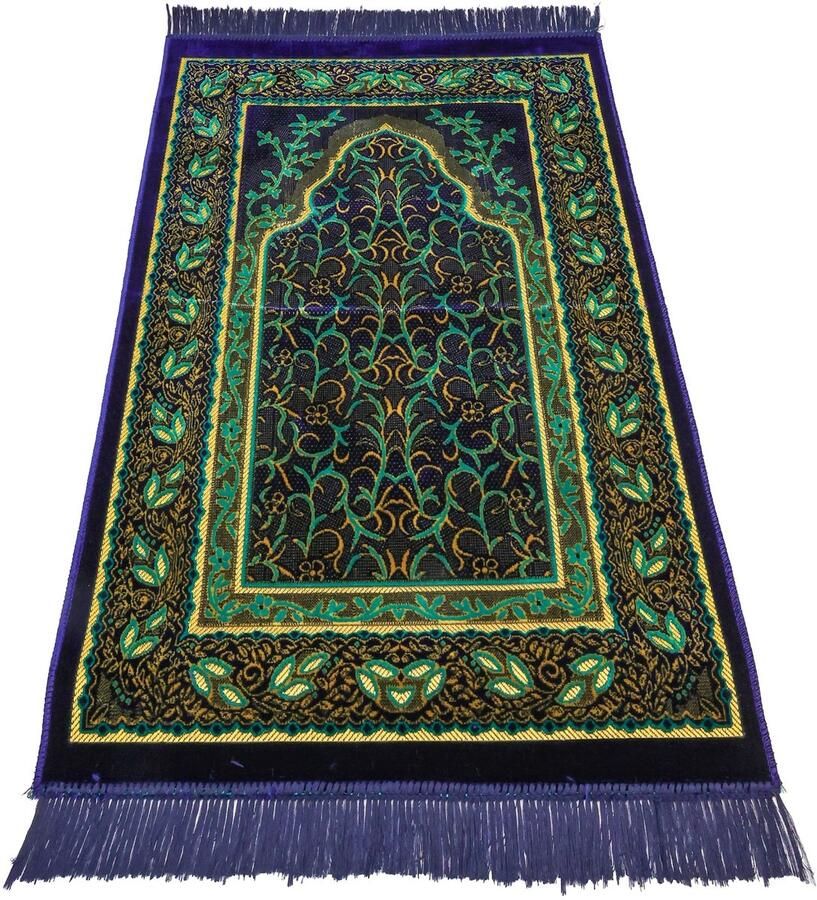 Firaset Islamitische Gebedskleed – Turkse Zachte Dunne Gebedsmat – Janamaz Sajada – Inclusief Gebedskralen – Ramadan & Eid Geschenk voor Mannen en Vrouwen – 66x110 cm