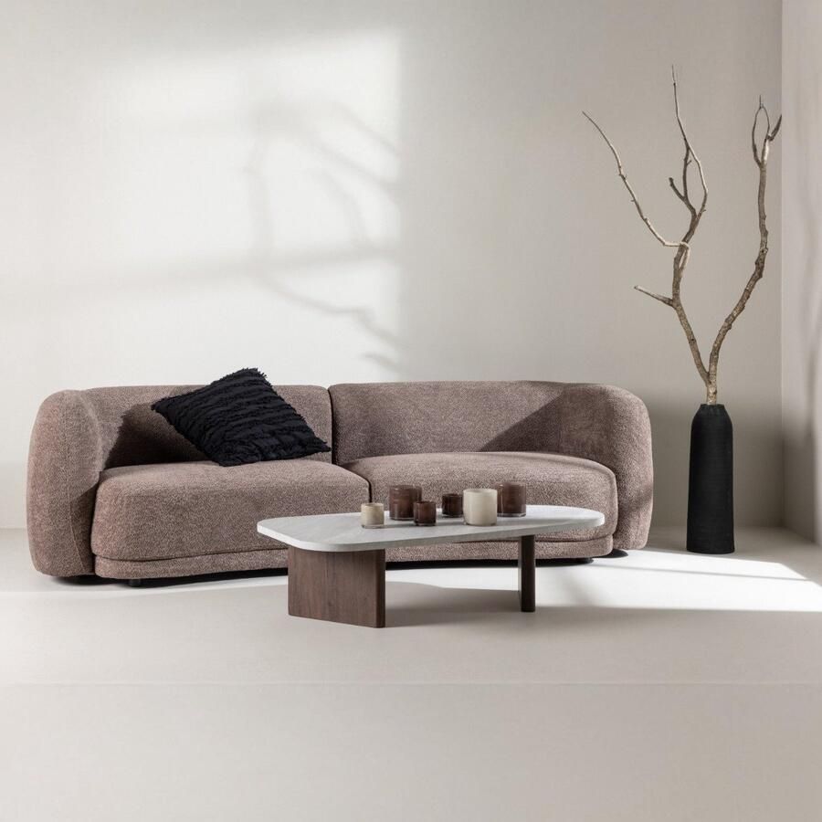 Nohr 3-zits Bank Macrina Organisch Bouclé 268cm Bruin