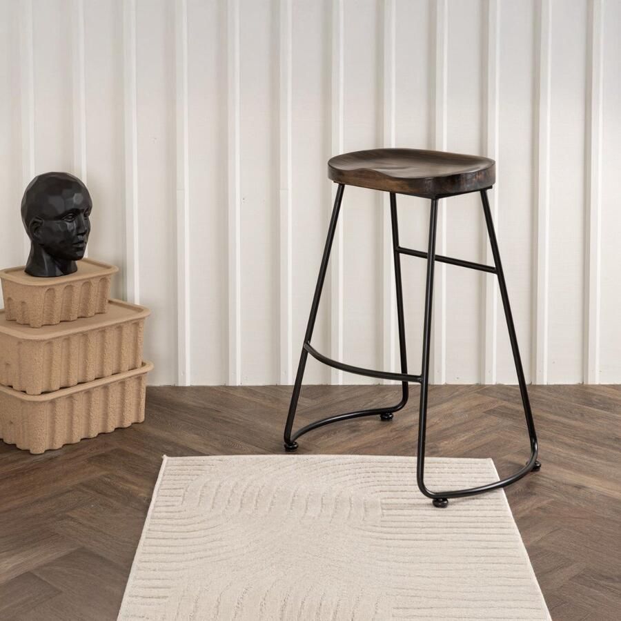 Fjord Fjôrd Barkruk Ozark Zinklook Donker Walnoot Hout Set van 2