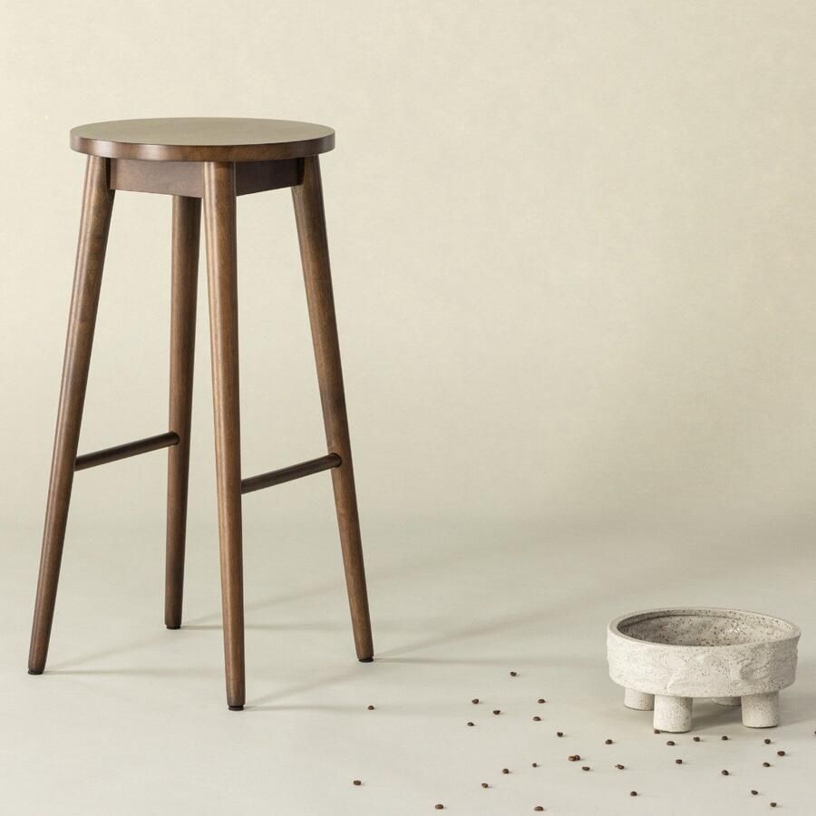 Fjord Fjôrd Barstoel Mollösand Mokka Walnoot Set van 2