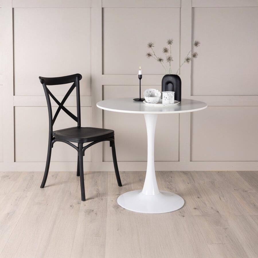 Fjord Fjôrd Eettafel Hamden Rond Wit Mdf