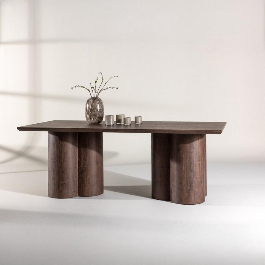 Fjôrd Eettafel Donkerbruin 210x100x77cm Olivia