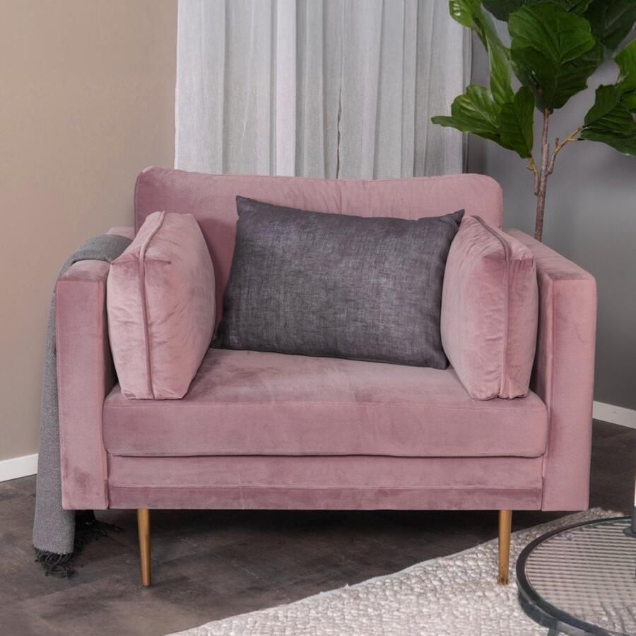 Fjord Fjôrd Fauteuil Boom Velvet Dusty pink