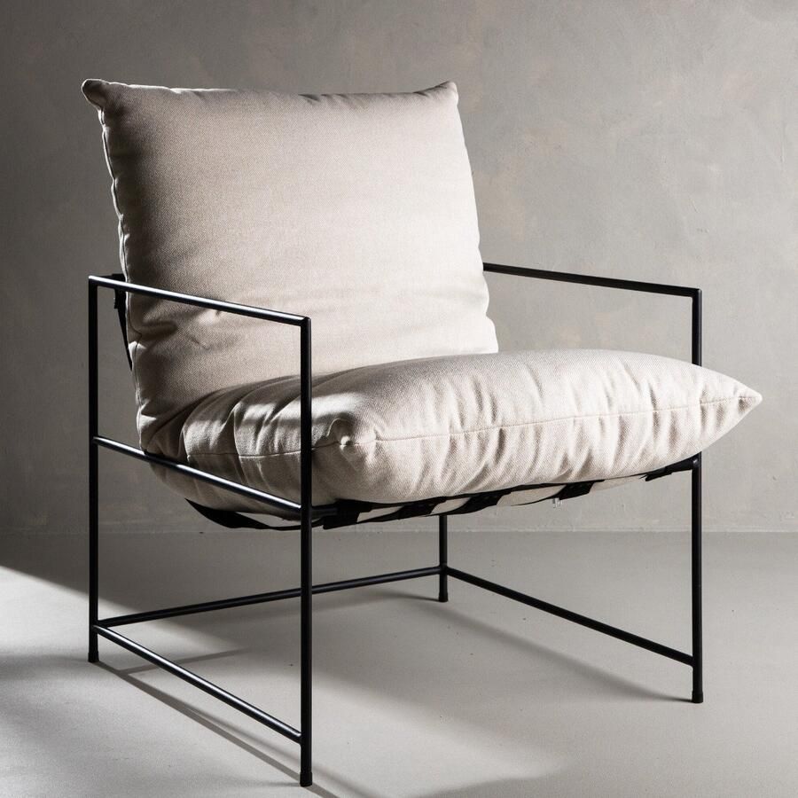 Fjord Fjôrd Fauteuil Sedalia Wit Linnen Stof