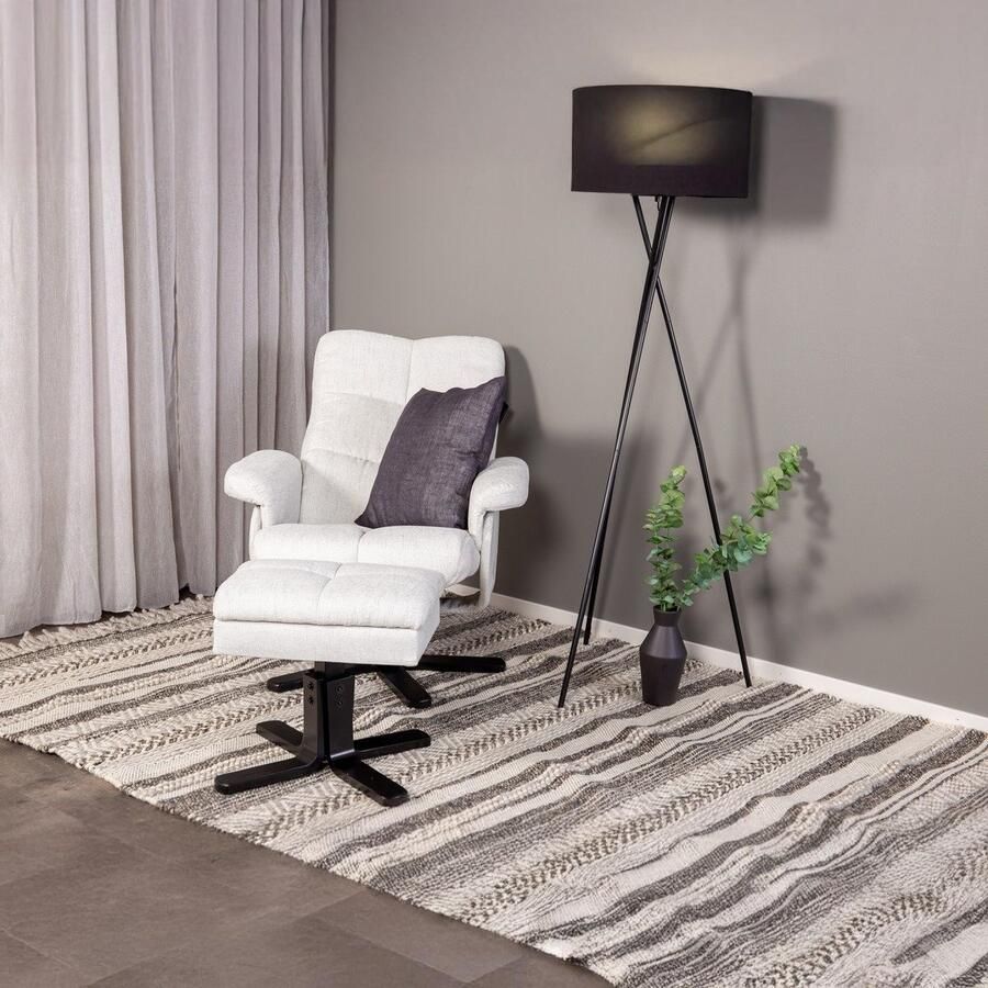 Nohr Verstelbare Fauteuil Aaricia Met voetenbank Greige