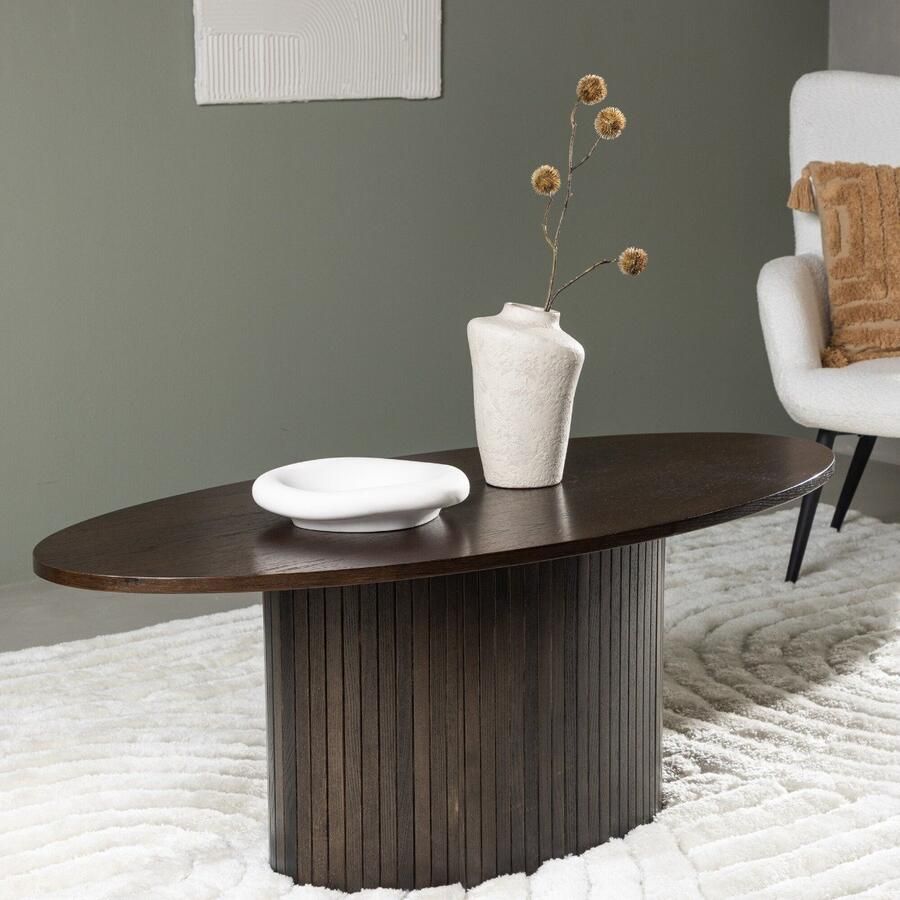 Nohr Ovale Salontafel Fionna 120 x 55cm Mokka Ovaal