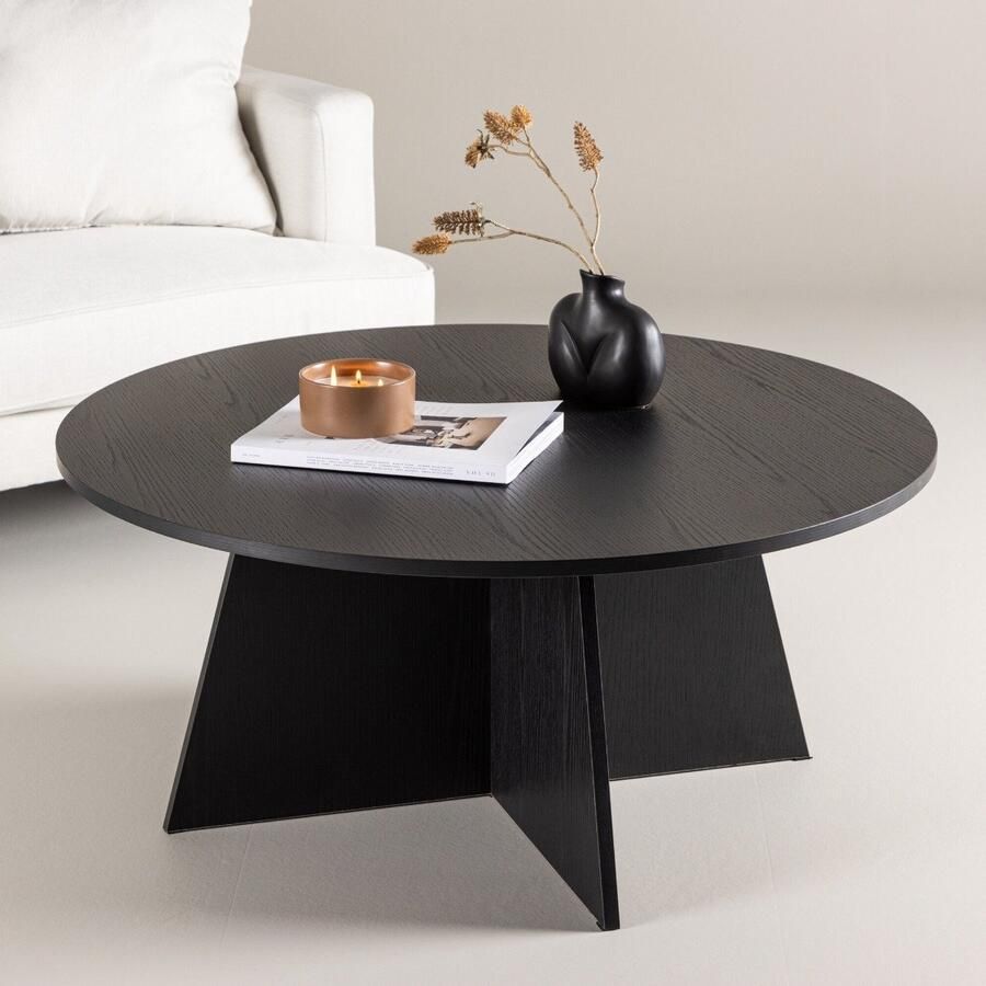 Fjord Fjôrd Salontafel Bootcut Zwart Ø100cm