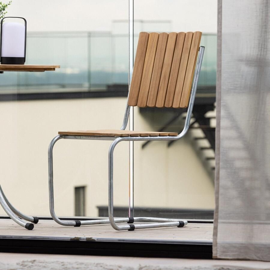 Fjôrd Tuinstoel Naturel Teakhout Holmsund