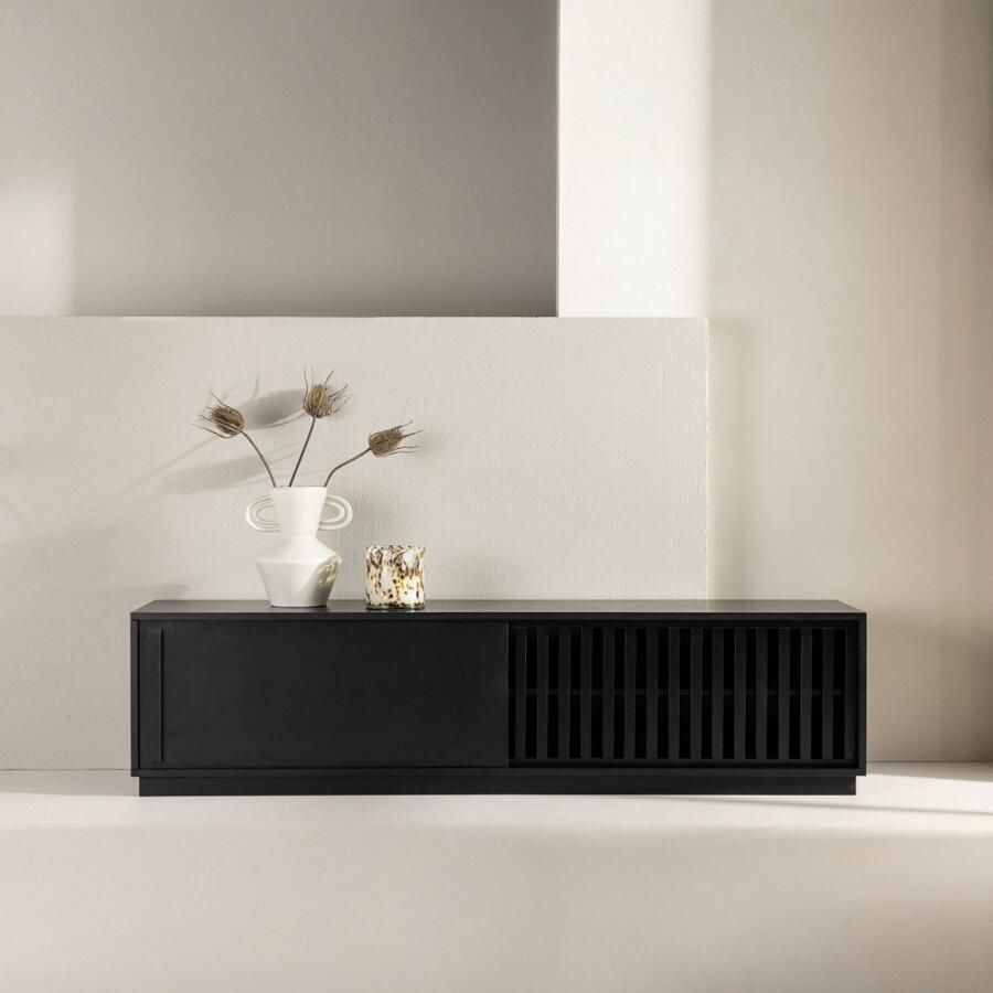 Fjord Fjôrd Tv-meubel Lugo Zwart Melamine