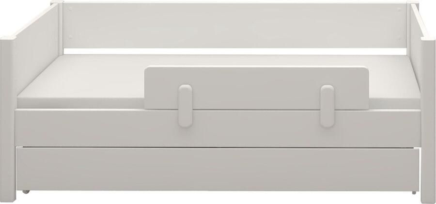 Flexa Bed Juniorbed met uitvalbeveiliging en lade Wit 160x70 MDF x Massief grenen