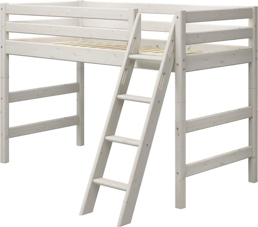 Flexa Classic Halfhoogslaper SchuineTrap Whitewash