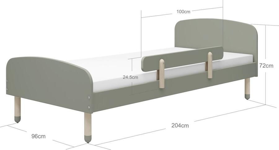 Flexa Eenpersoonsbed met uitvalbeveiliging