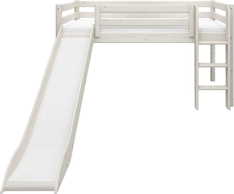 Flexa Halfhoogslaper m. rechte ladder en glijbaan