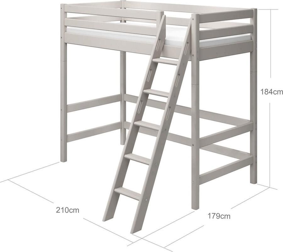 Flexa Hoogslaper met schuine ladder