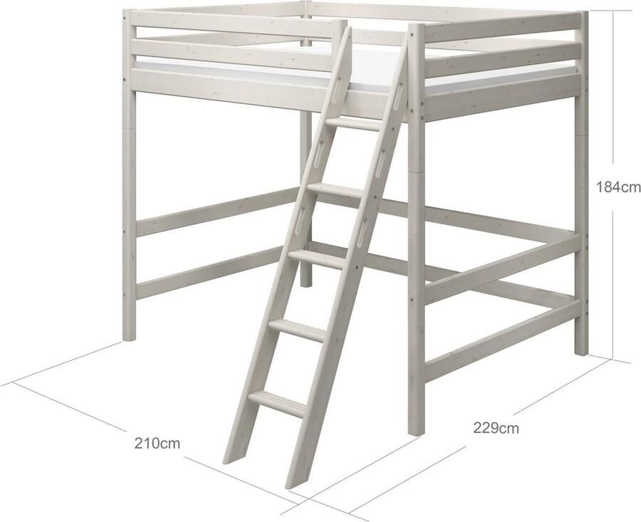 Flexa Hoogslaper met schuine ladder