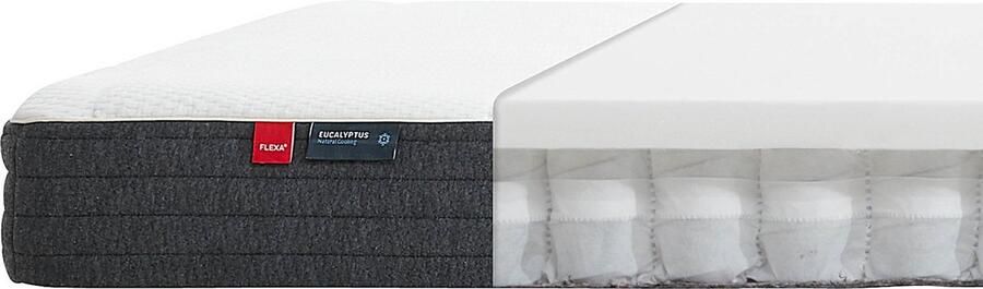 Flexa Pocketveer Matras 200x120 Eucalyptus hoes Keurmerk STANDARD 100 van OEKO-TEX