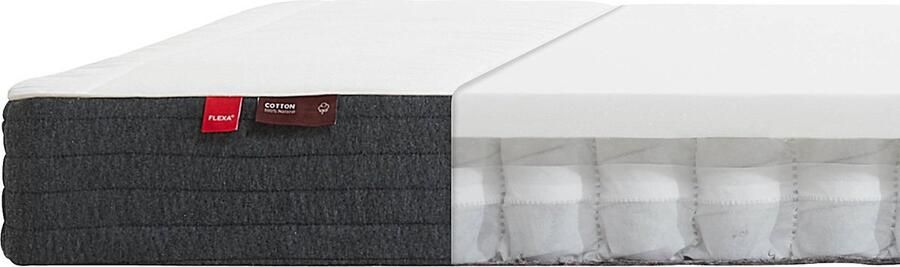 Flexa Pocketveer Matras 200X120 Katoenen hoes Keurmerk STANDARD 100 van OEKO-TEX