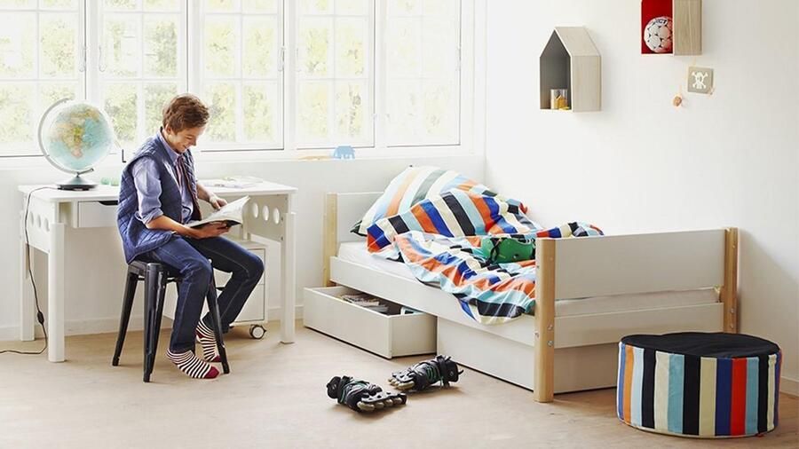 Flexa sofabed met opberglade White 90 x 200 cm wit