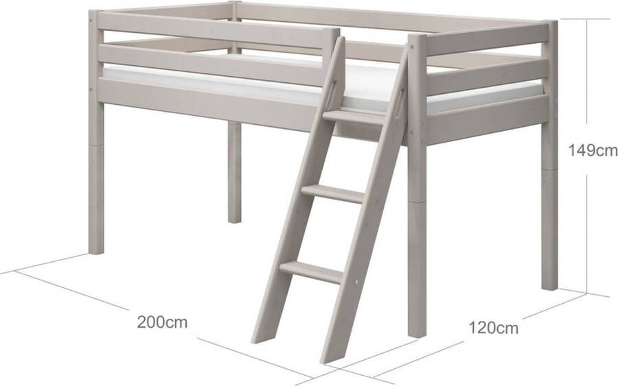 Flexa Halfhoogslaper m. schuine ladder