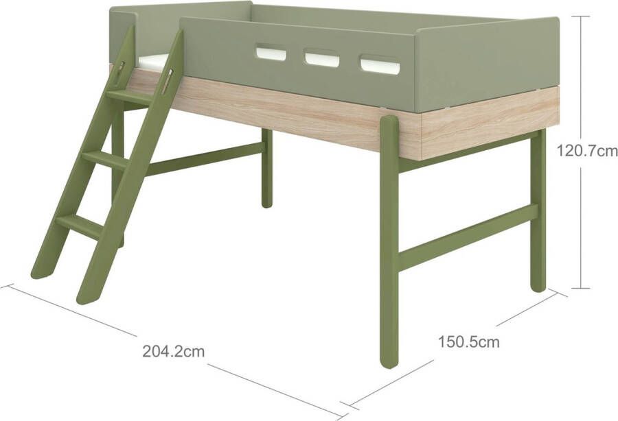 Flexa Halfhoogslaper met schuine ladder - Foto 2
