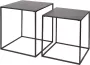 Flexible bv Bijzettafel Metaal- Set 2 stuks Zwart 38x38x41 cm 34x34x37 cm - Thumbnail 1