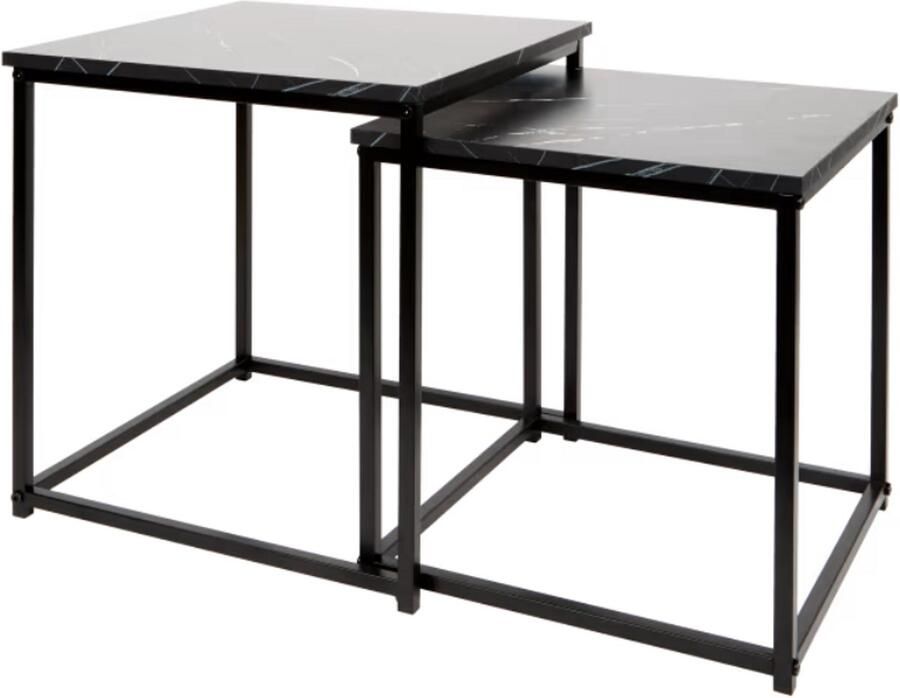 Flexible bv Bijzettafels 2 stuks Grote variant: 35 x 35 x 65 cm Kleine variant: 30 x 30 x 55 cm Eenvoudig in elkaar te zetten