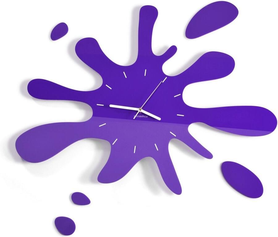Flexistyle z18k_8a Moderne wandklok voor jongenskamers spot paars (bosbes) 64cm wandklok voor tieners