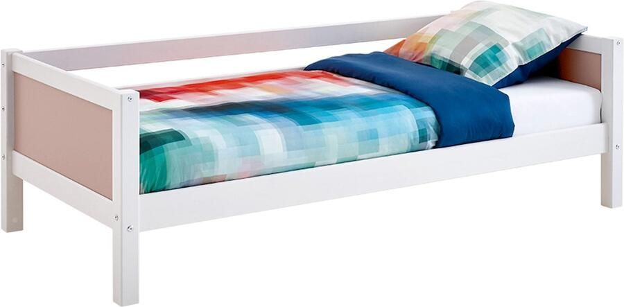 Flexworld Bedbank Jip 90 x 200 cm wit licht roze