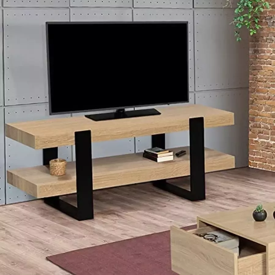 Flightmode TV-meubel Phoenix hout en zwart