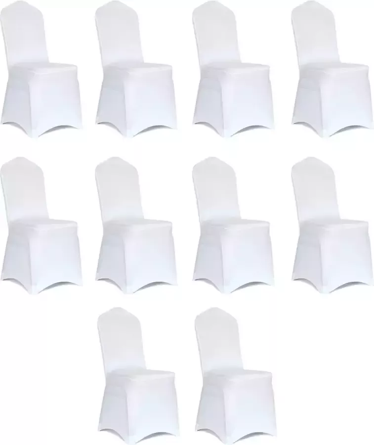 Flokoo Stoelhoezen 10 Stuks Wit Eetkamerstoel Hoes Bescherm stijlvol je stoelen Stoelhoezen Stretch Stoelhoezen Eetkamerstoelen
