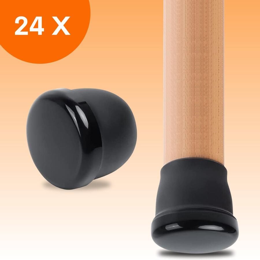 FLOOQ Premium Stoelpootdoppen Tapijt Vloerbedekking 14-19mm Stoelpoot beschermers Vloerbescherming 24 Stuks – Rond Frankie