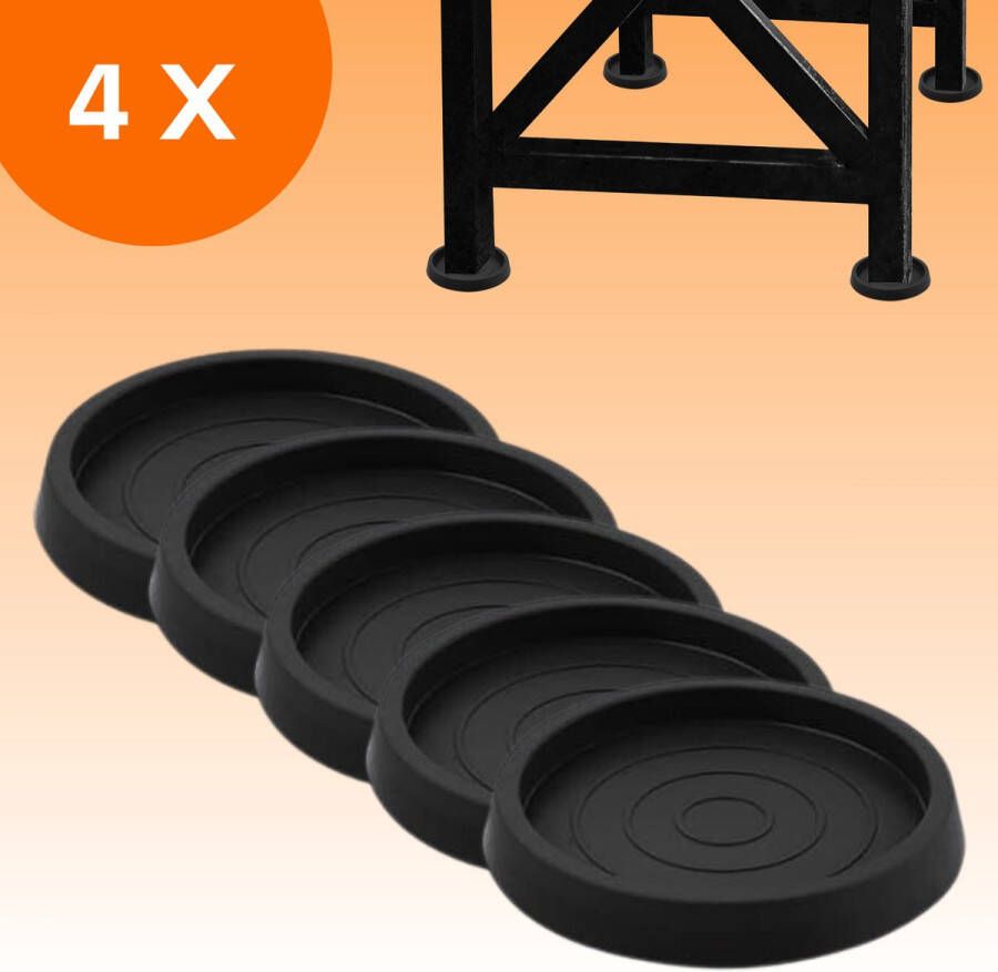 FLOOQ Meubelonderzetter 64mm Zwart Vloerbescherming Viltjes Bankonderzetter Stoelpootdoppen Stoel Onderzetter